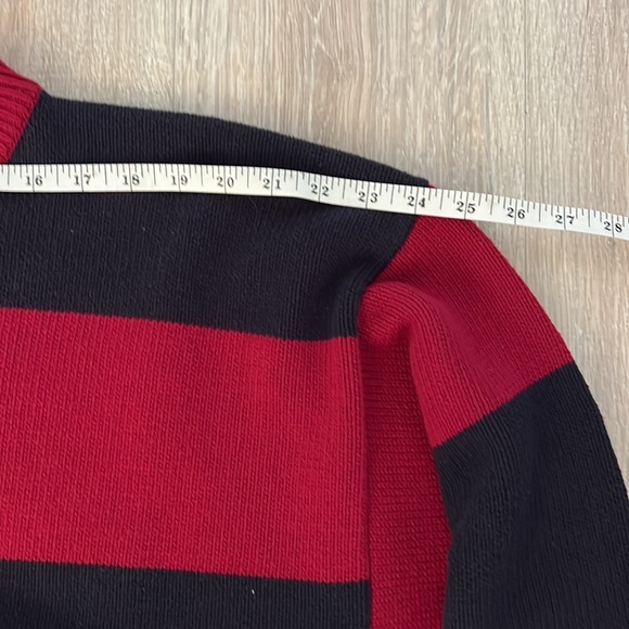 Tommy Hilfiger L Navy and Red 💯 cotton Classic 90s - Picture 11 of 12